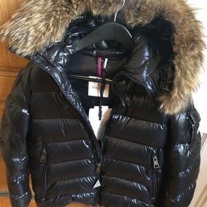 Moncler mens fur trim puffer jacket